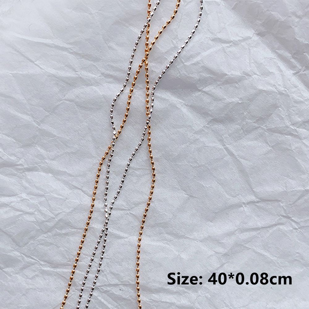 Dây bi dẹt kim loại gắn móng nail