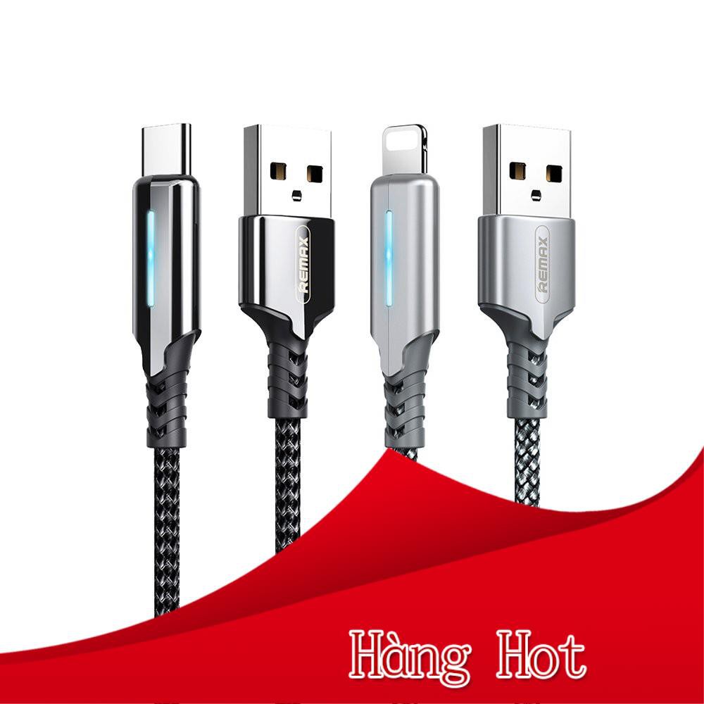 Dây Cáp Sạc Nhanh Tự Ngắt iPhone iPad Samsung S8/S9/s10/S20/note8/note9/Note10 Remax 123A/123i Bảo h
