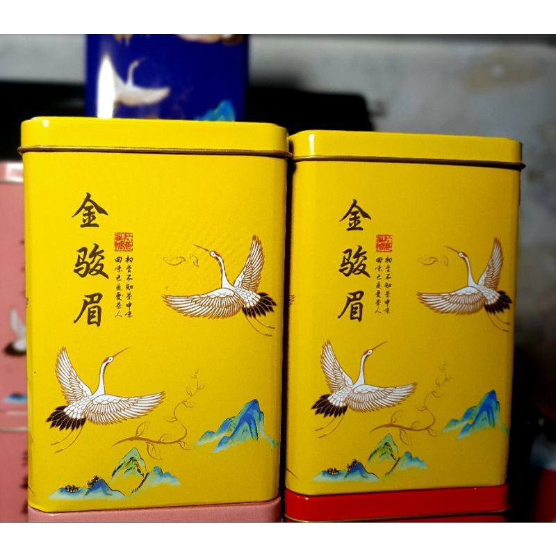 hộp đựng trà sắt không rỉ chim hạc
