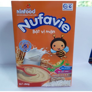 Bột dinh dưỡng ăn dặm Nufavie Vị mặn  - sản phẩm Viện dinh dưỡng quốc gia NINFOOD