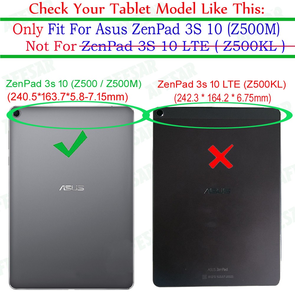 Bao máy tính bảng giả da có đế lật tiện lợi dành cho Asus ZenPad 3S 10 Z500M P001