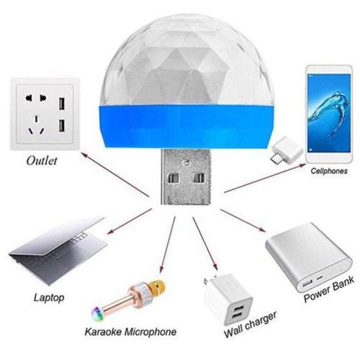 usb đèn vũ trường 7 màu