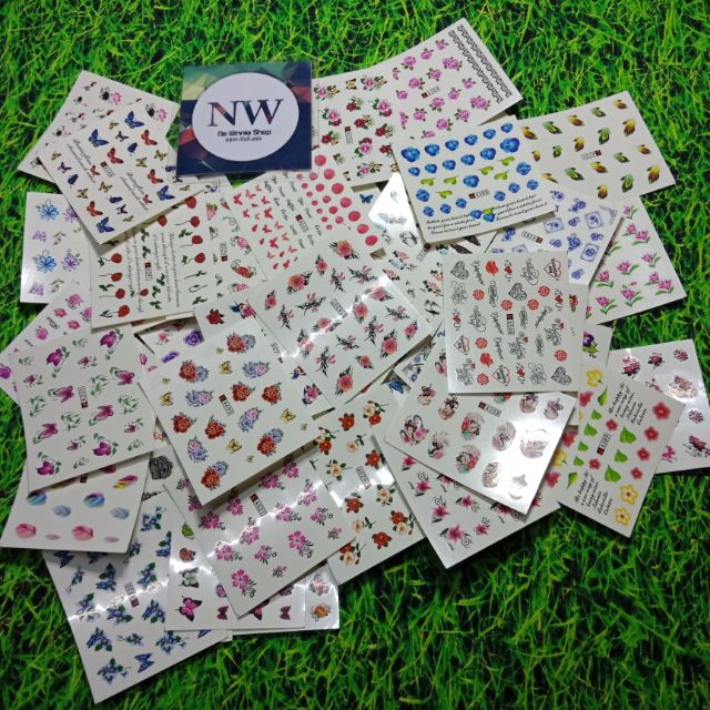 Set 50 tấm hoa trang trí móng tay