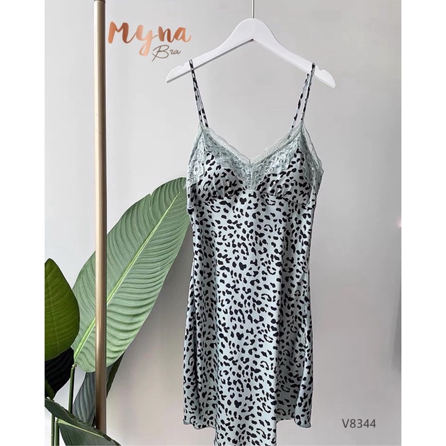 V8344 Váy lụa da beo mát lịm nhẹ tênh