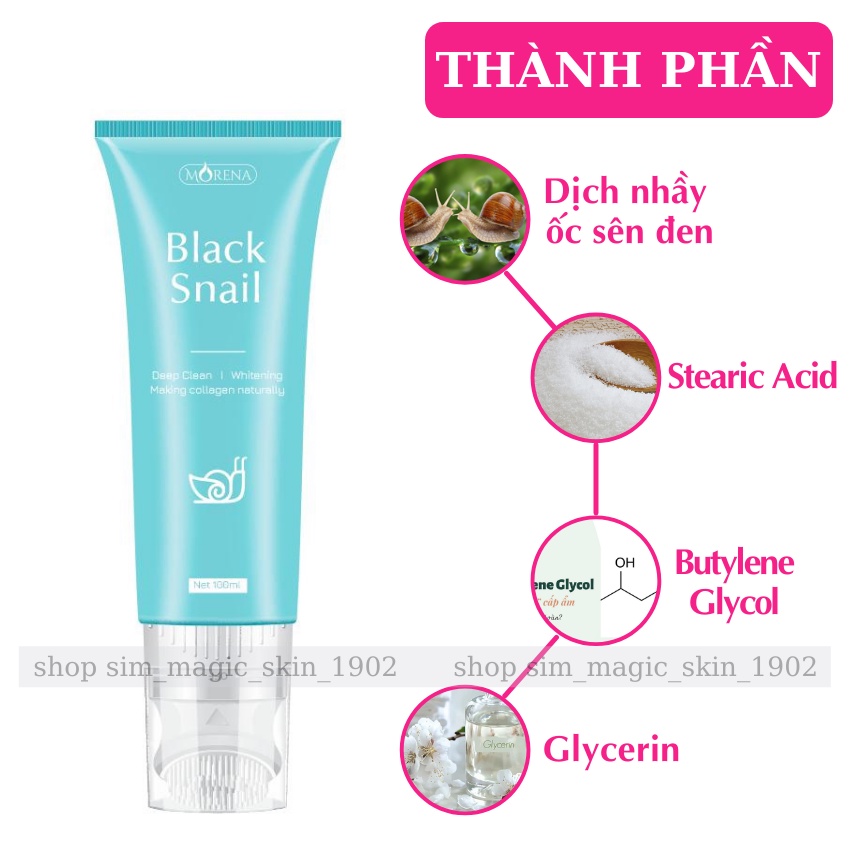 Sữa Rửa Mặt Huyền Phi Tinh Chất Ốc Sên Đen Hàn Quốc Black Snail