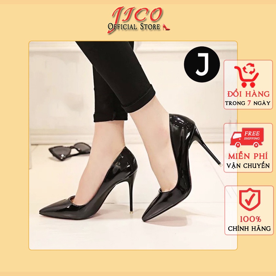 Giày Cao Gót JICO Trơn Gót Đũa 7cm Kiểu Dáng Hàn Quốc
