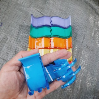 Kẹp tóc 5 răng màu bóng trong