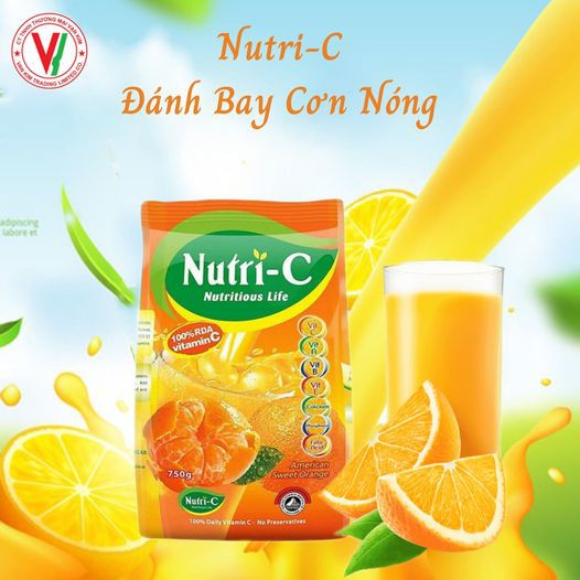 Bột Cam Hòa Tan Nutri-C -  Nhập Khẩu Indonesia 750g, Nhiều Vitamin-C Giúp Tăng Sức Đề Kháng