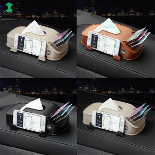 Car Tissue Box Multi-function Mobile Phone Bracket Inserter Auto Tissue Box Container 3 in 1 Paper