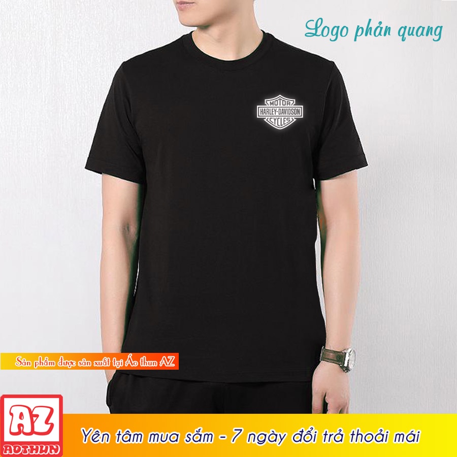 Áo thun nam nữ in logo harley davidson motor phản quang độc đáo M3091