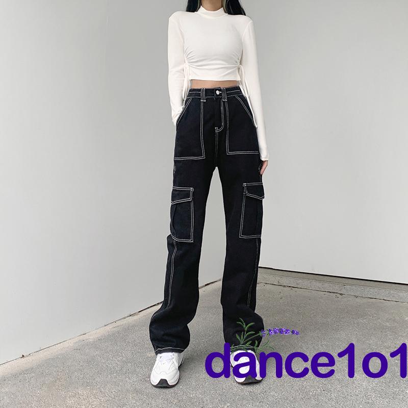 Quần jeans dài ống rộng thời trang dành cho nữ