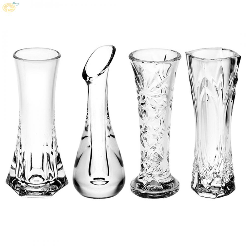 【VARSTR】Flower Vase Home Decor Party Decor Wedding Bouquet Display Clear Four Styles