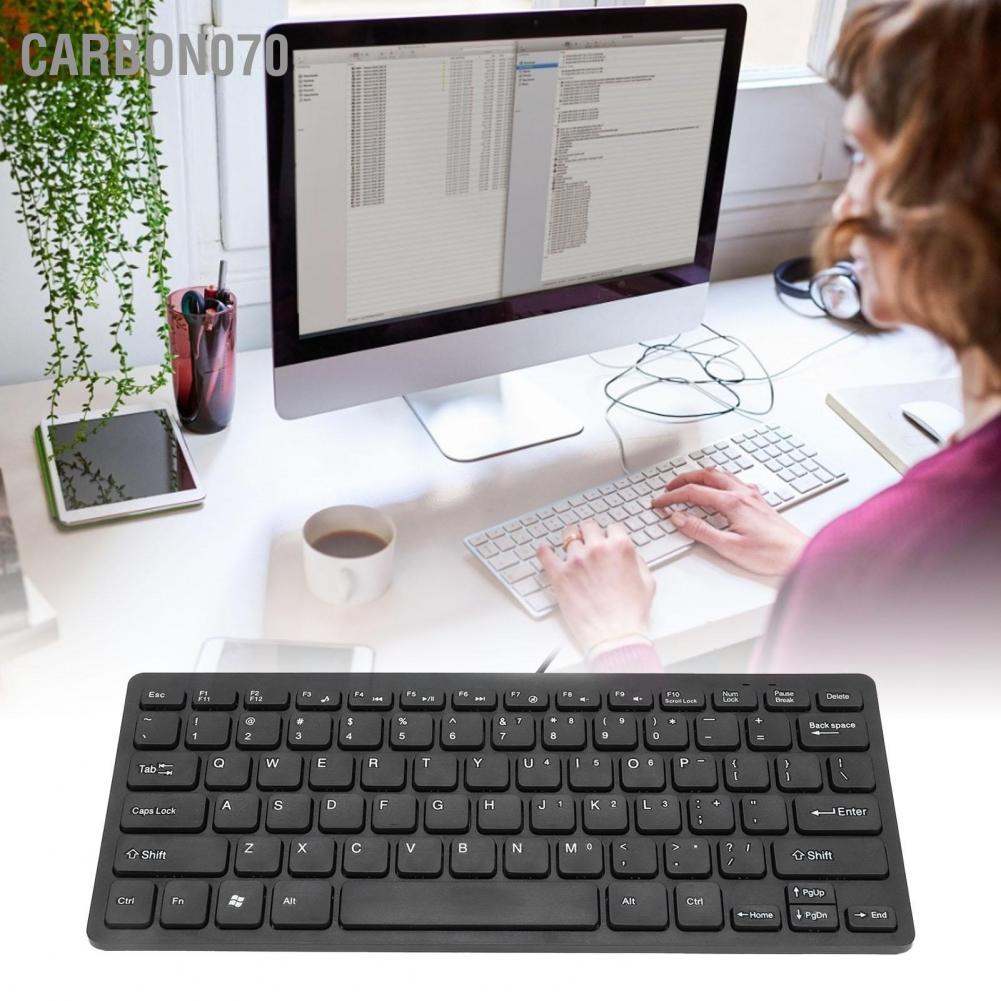 Carbon070 Bàn phím có dây USB Di động 78 Phím máy tính xách tay mini cho Văn phòng tại nhà