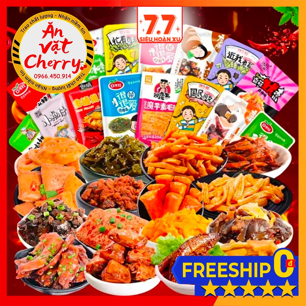 [RẺ✅] [Set 20 tự chọn] Các món cay, the, siêu ngon [Ăn vặt Cherry] | BigBuy360 - bigbuy360.vn