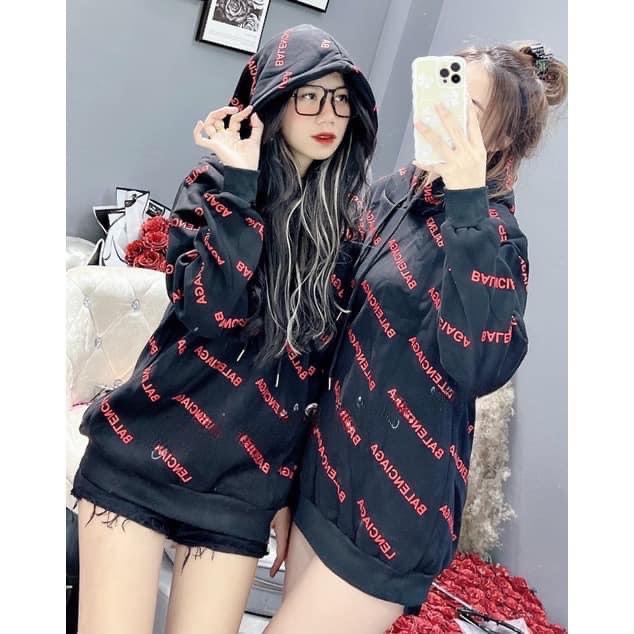 Hoodie Chữ Chéo Mũ Rộng In Kín Form To Nam Nữ Hàn QUốc Vintage Uzzlang
