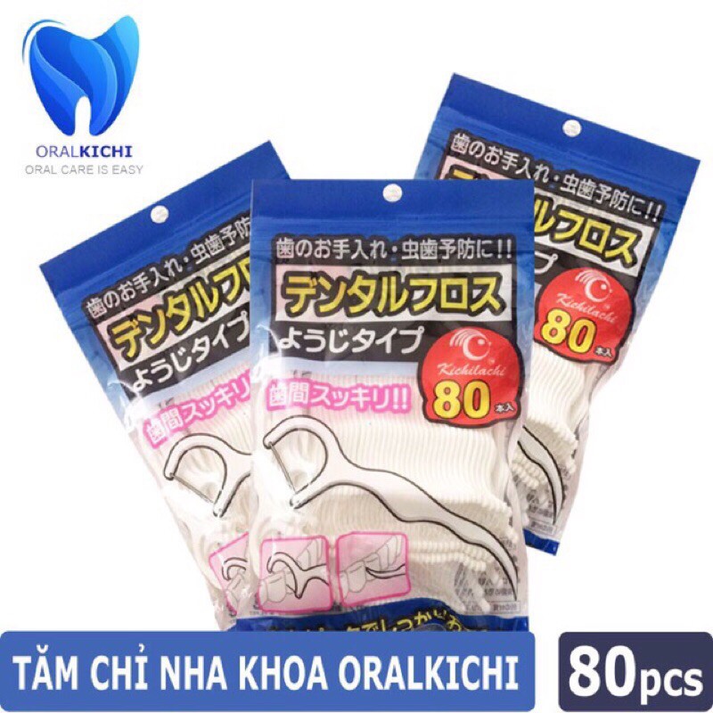 Tăm chỉ nha khoa ORALKICHI 80c/ gói - Ipek_Shop