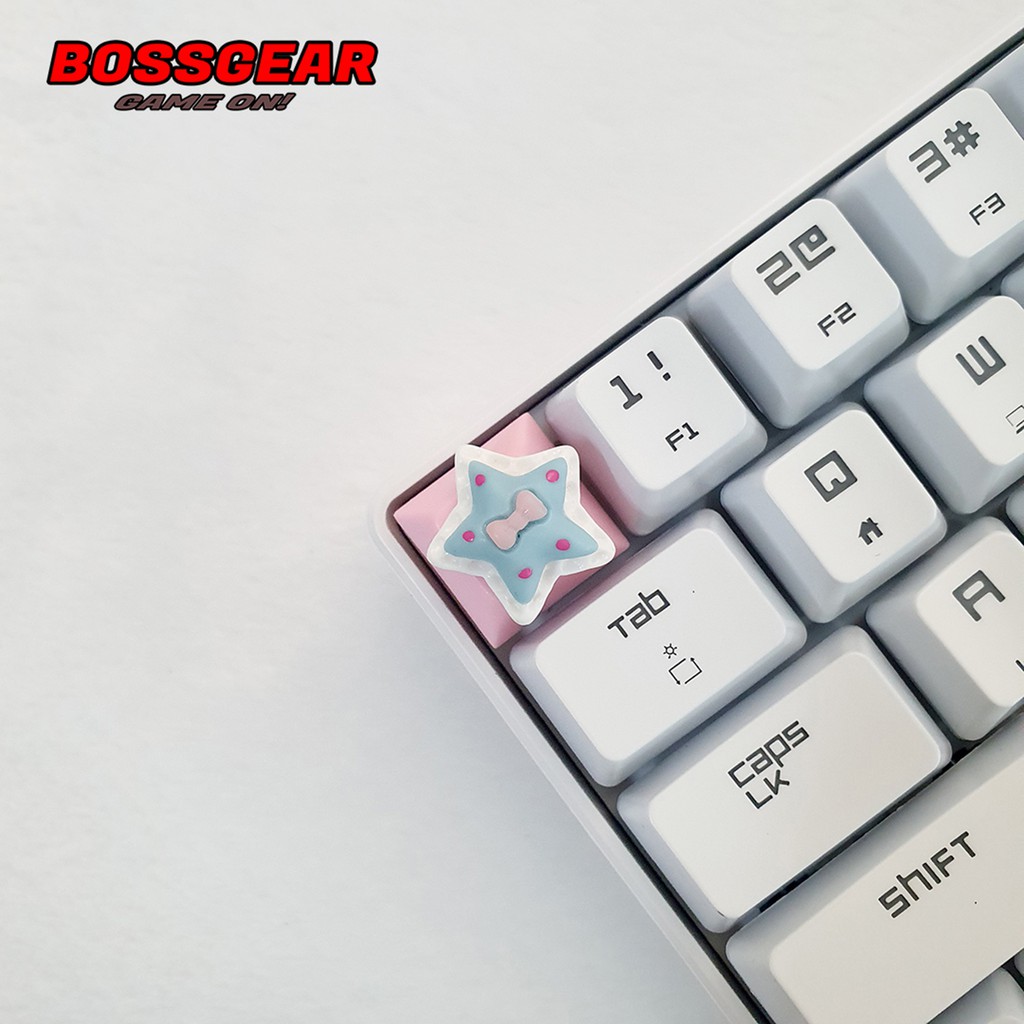 Keycap Lẻ hình ngôi sao nơ cực đẹp và dễ thương ( keycap resin độc lạ )( Keycap Artisan )