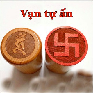 Ấn gỗ đào Vạn tự phật