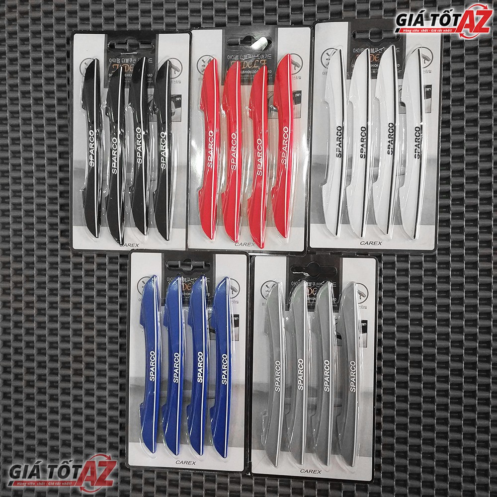 Bộ 4 miếng silicon trang trí và bảo vệ chống xước cánh cửa xe ô tô - Mầu xám, đỏ, đen,xanh,trắng.