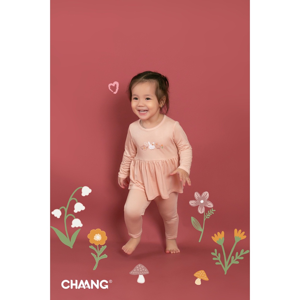 CHAANG 2022 - Bộ dài tay Babydoll bé gái Park AW2022D10