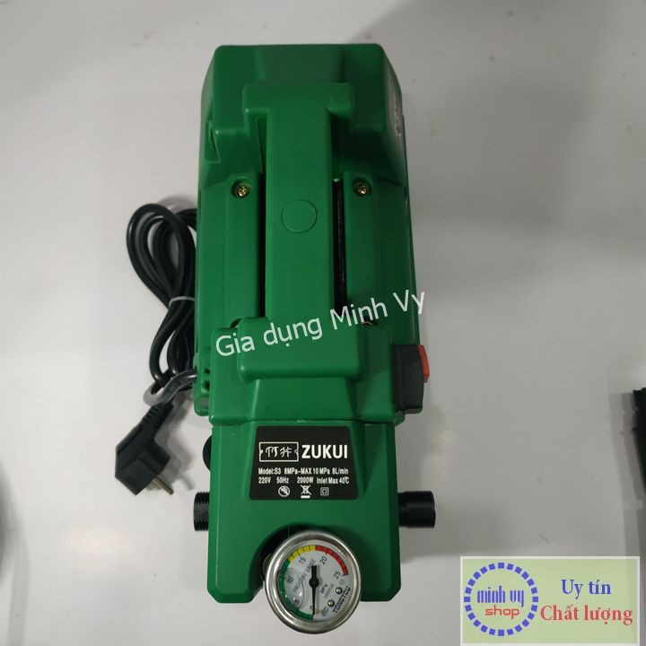 Máy rửa xe Zukui S2 S1 S3 - motor từ công suất 2000W - Màu vàng (Osaka) - tự ngắt - Bảo hành 12 tháng