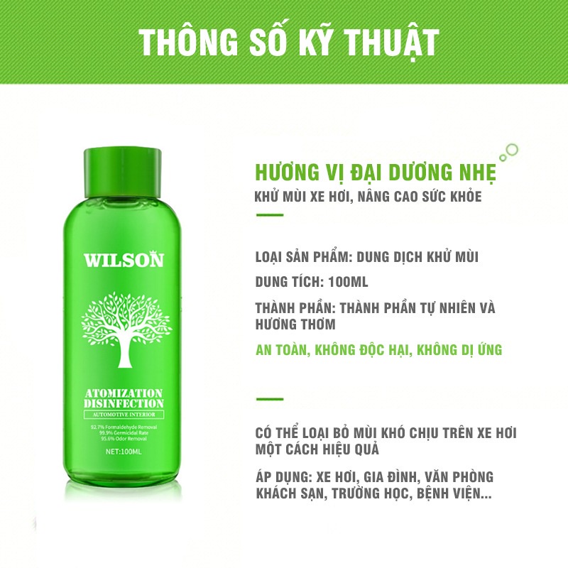 Dung Dịch Nano Khử Khuẩn, Khử Mùi Phòng Sinh Hoạt Và Ô Tô (CHAI 100ML) - NK