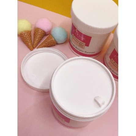 (ảnh thật) Bột đắp móng Ezflow 120ml - Polymer Nail Powder đủ 3 màu white, pink, clear