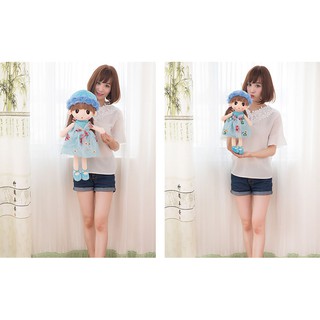 Búp bê bằng vải bông - loại 45cm màu xanh lam