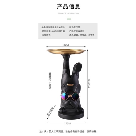Chú Chó Decor Cầm Đĩa Bằng Chân Độc Đáo