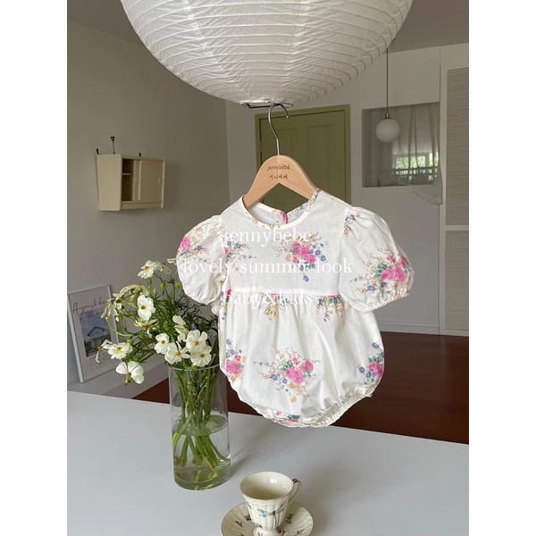 Bộ Body Bé Gái Mùa Hè Hàn Quốc Hoa Hồng Jennybebe Cao Cấp