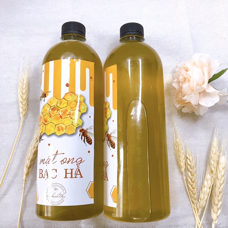 1Lít Mật Ong Nguyên Chất Mật Ong Bạc Hà Cam Kết Hoàn Toàn Tự Nhiên