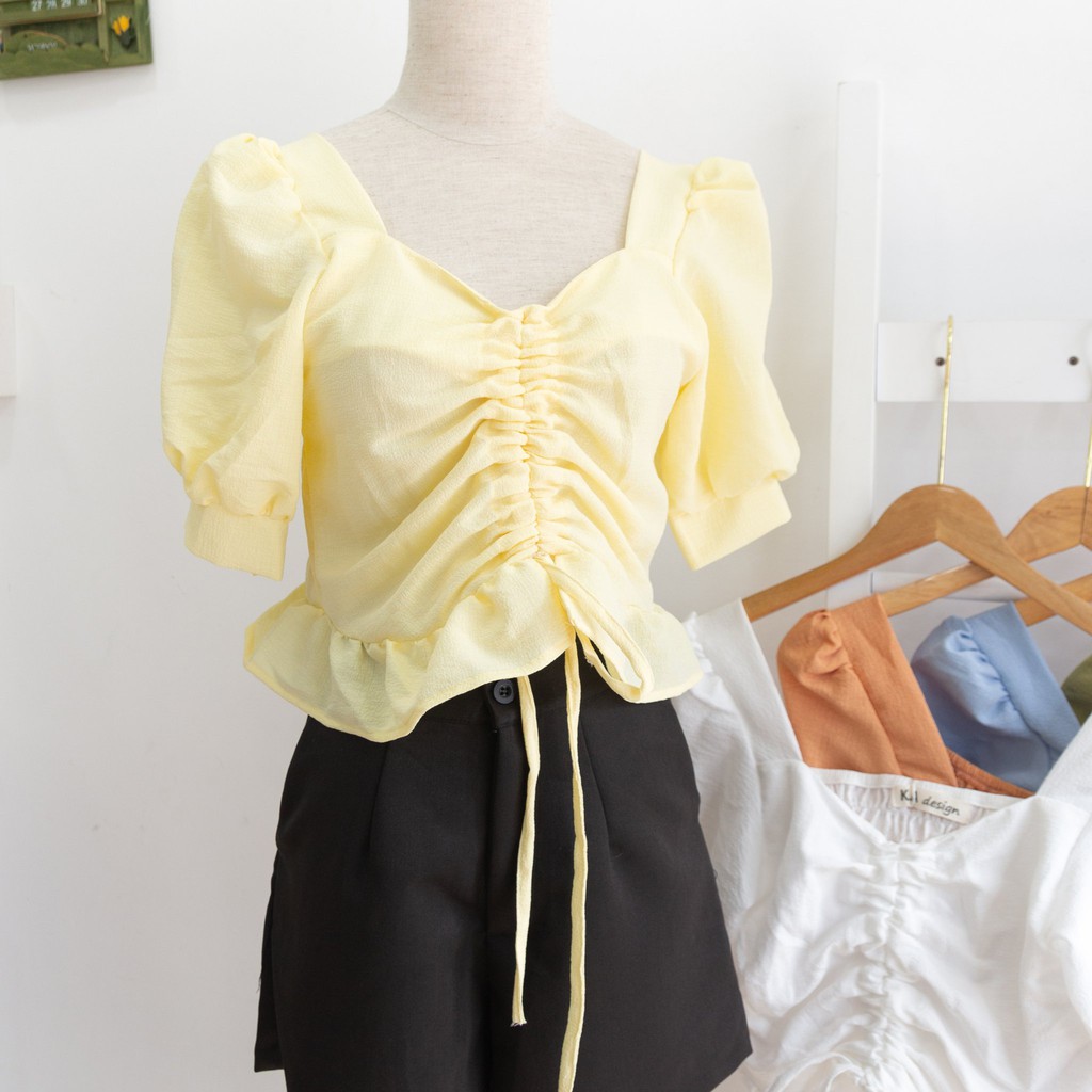 Áo Rút Trước Tay Phồng Bèo - LEO's clothing AK21
