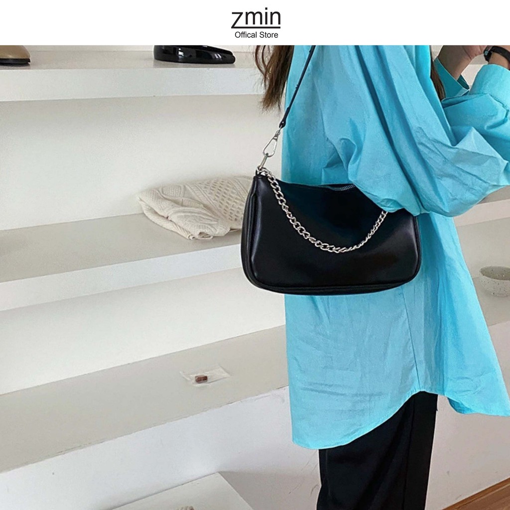 Túi kẹp nách nữ đeo chéo da thời trang Zmin, chất liệu da PU cao cấp-T047