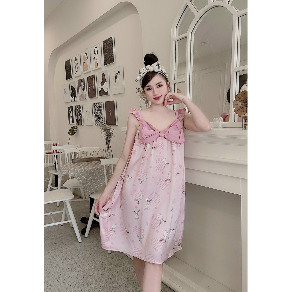 Đầm 2 dây satin, lụa thái 40-58kg | BigBuy360 - bigbuy360.vn