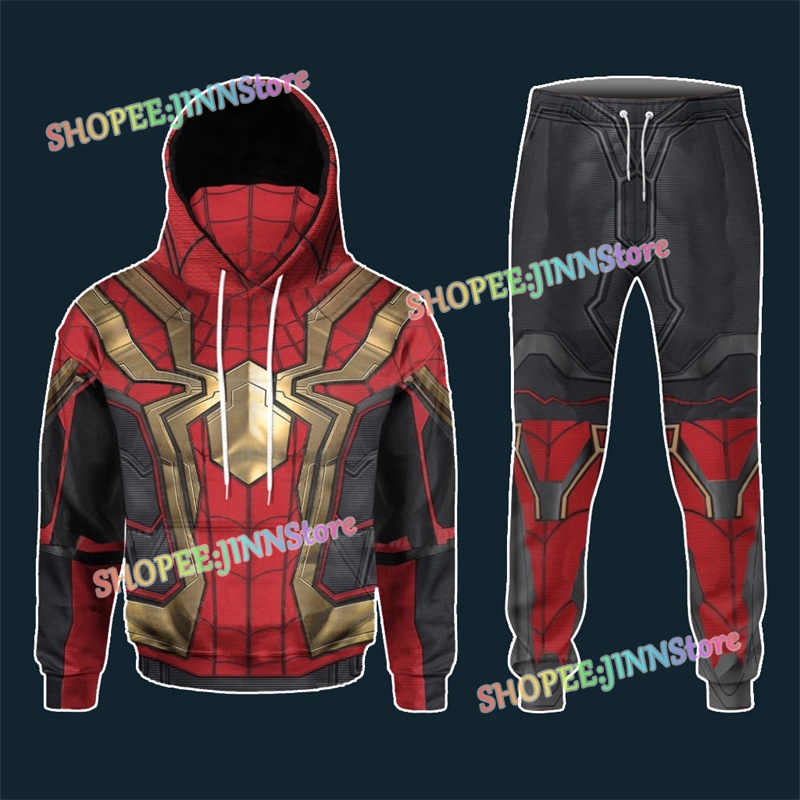Áo hoodie tay dài dáng rộng in hình Spiderman thời trang Hàn Quốc cho nam và nữ
