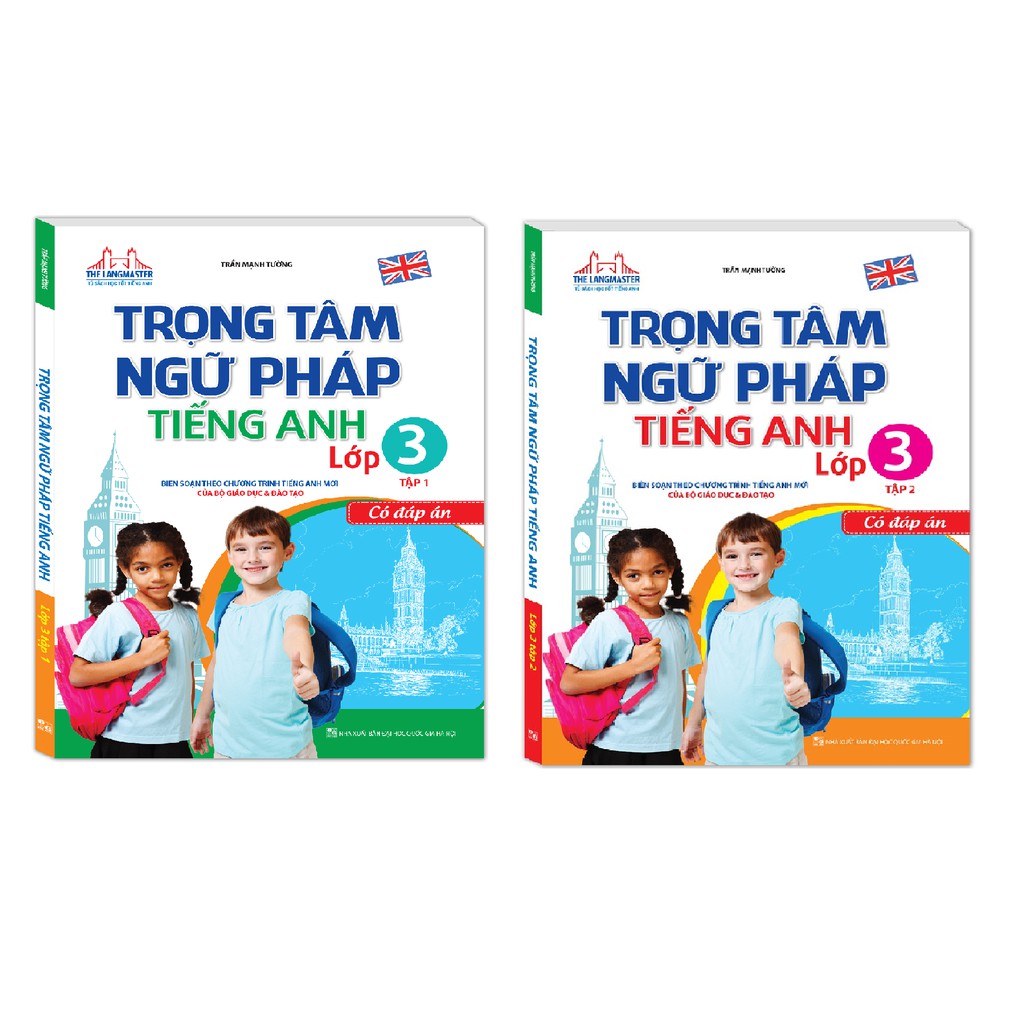 Sách - Trọng tâm ngữ pháp tiếng Anh lớp 3 (trọn bộ 2 tập)