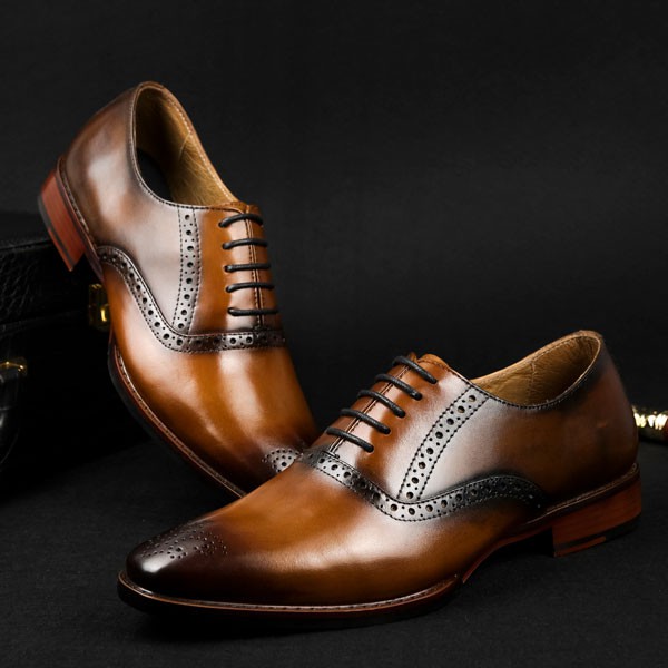 Giày nam thủ công Manzano đánh màu PATINA lịch lãm dành cho quý ông công sở M63686