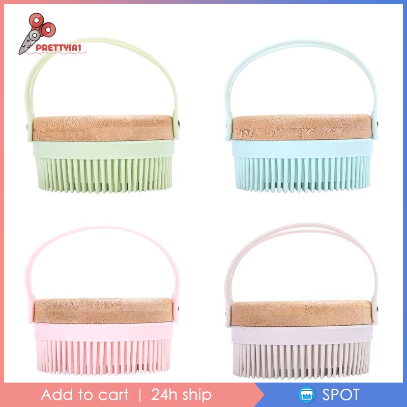 Bàn Chải Gội Đầu Mát Xa Da Đầu Bằng Silicon Mềm Prettyia1 Cho Bé