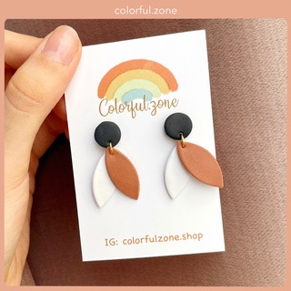 Khuyên tai / Bông tai nữ handmade đất sét Nhật - Modern3P 3