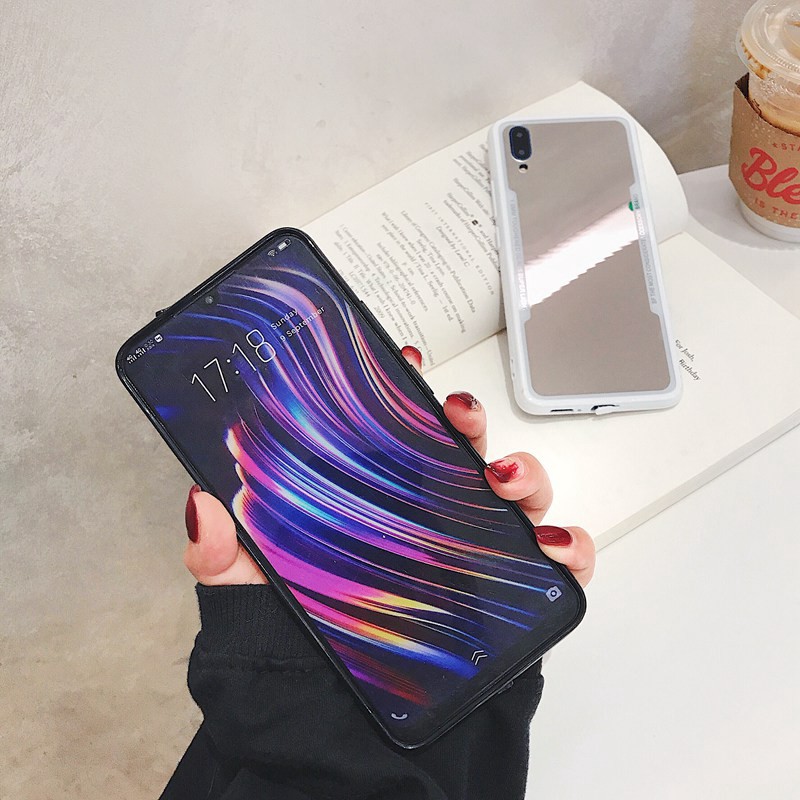 Ốp lưng tráng gương thời trang sang trọng cho Vivo Y17 V15 Y93 Y95 Y91 Y91i Y97 X21i Y83 Y81 Y85 V9 Z1 Z1i