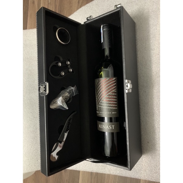 HỘP DA ĐỰNG RƯỢU VANG ĐƠN ĐEN TRƠN