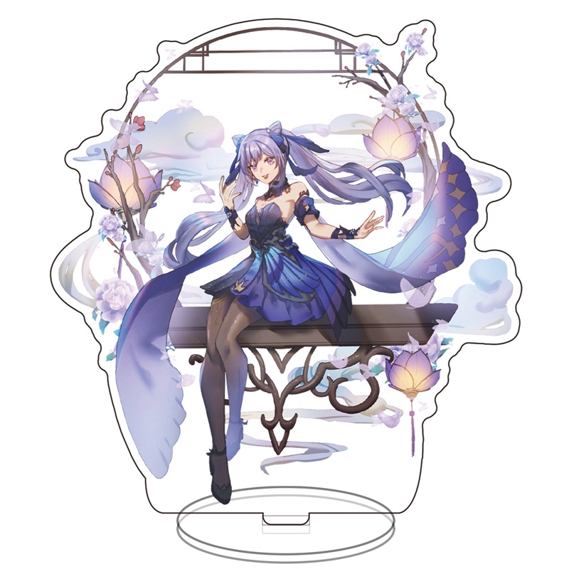 Móc Khóa Nhựa Acrylic Hình Nhân Vật Game Genshin Zhongli Dễ Thương