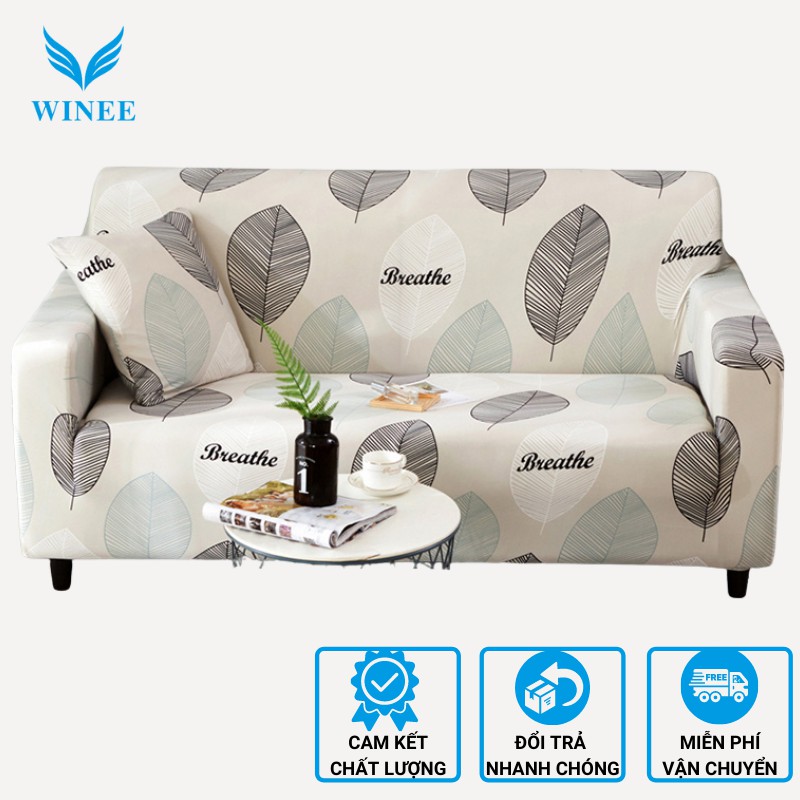 Vỏ bọc ghế sofa vải thun ôm 360 độ đủ kích thước tiện lợi co giãn