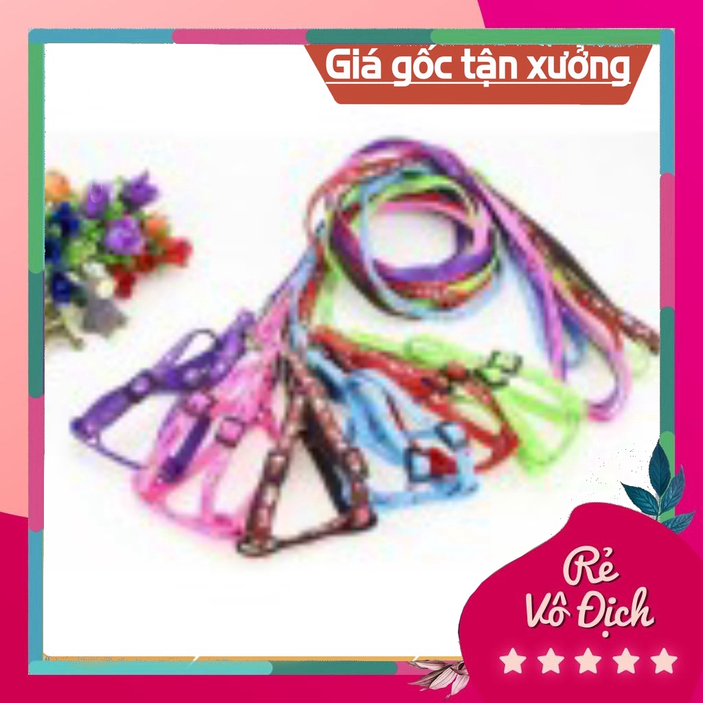[GÍA RẺ BẤT NGỜ] Dây dắt kèm yếm cho chó mèo 0-7kg