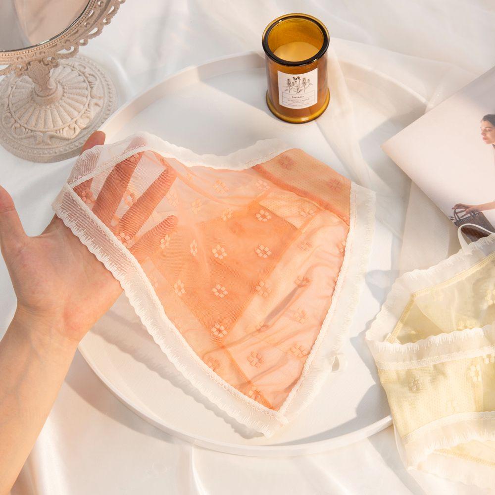 Quần Lót Ren Ruy Băng Màu Đất Thời Trang Gợi Cảm Cho Nữ