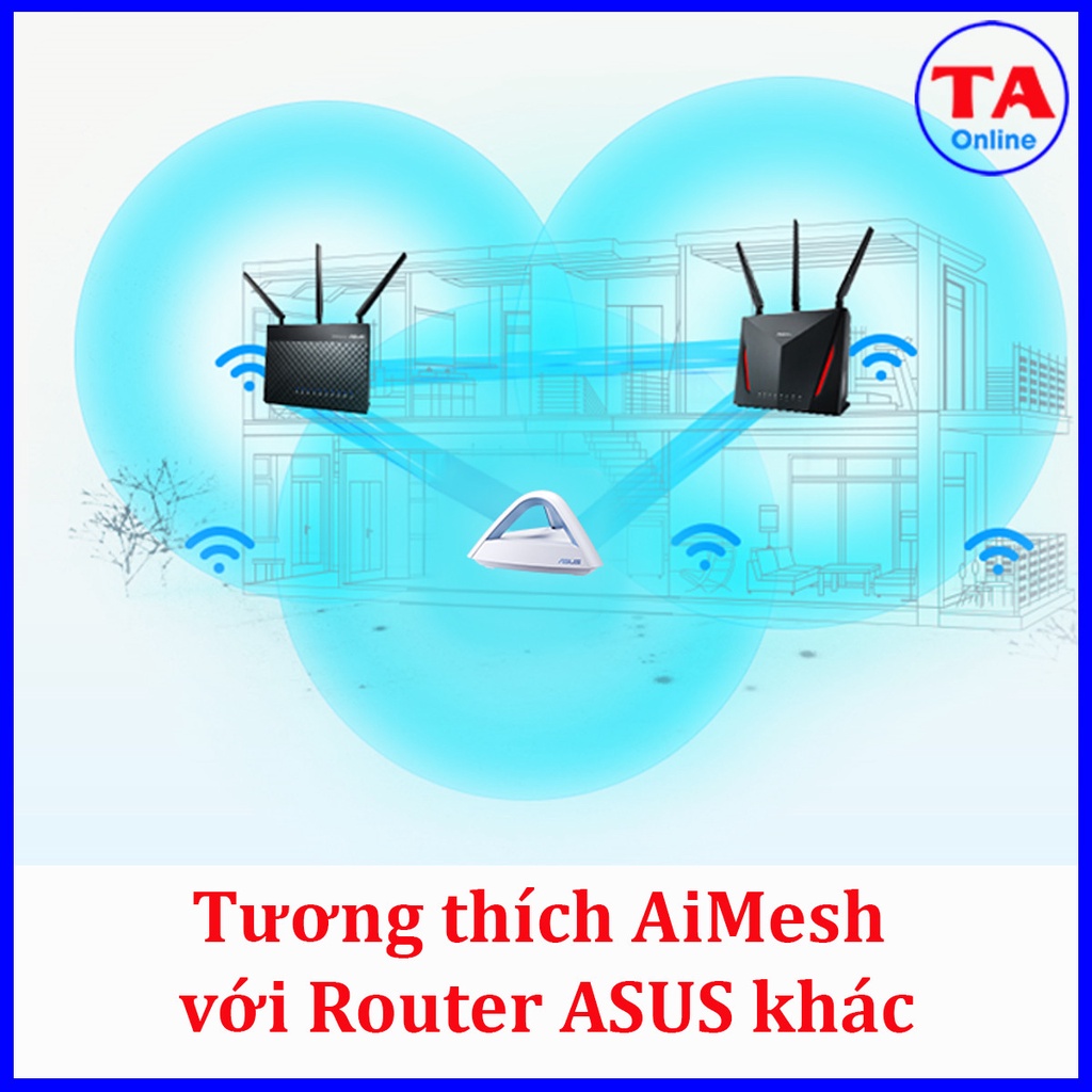 WiFi Mesh ASUS Lyra Trio MAP-AC1750 - Bộ phát Router WiFi AC 1750 Mbps - Tương thích ASUS AiMesh