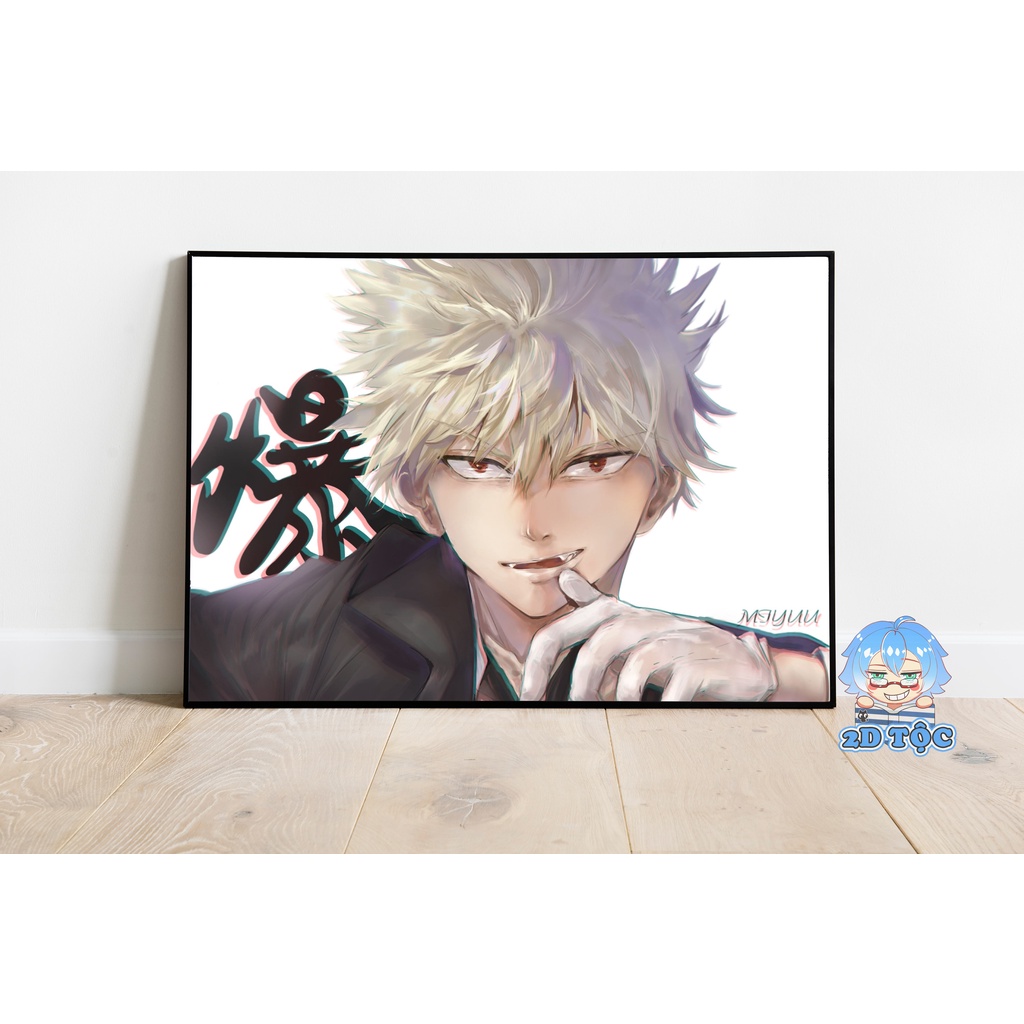 Tranh poster A3 dán tường Bakugo Katsuki (8) Anime Manga Boku no Hero Academia - 2D Tộc Shop