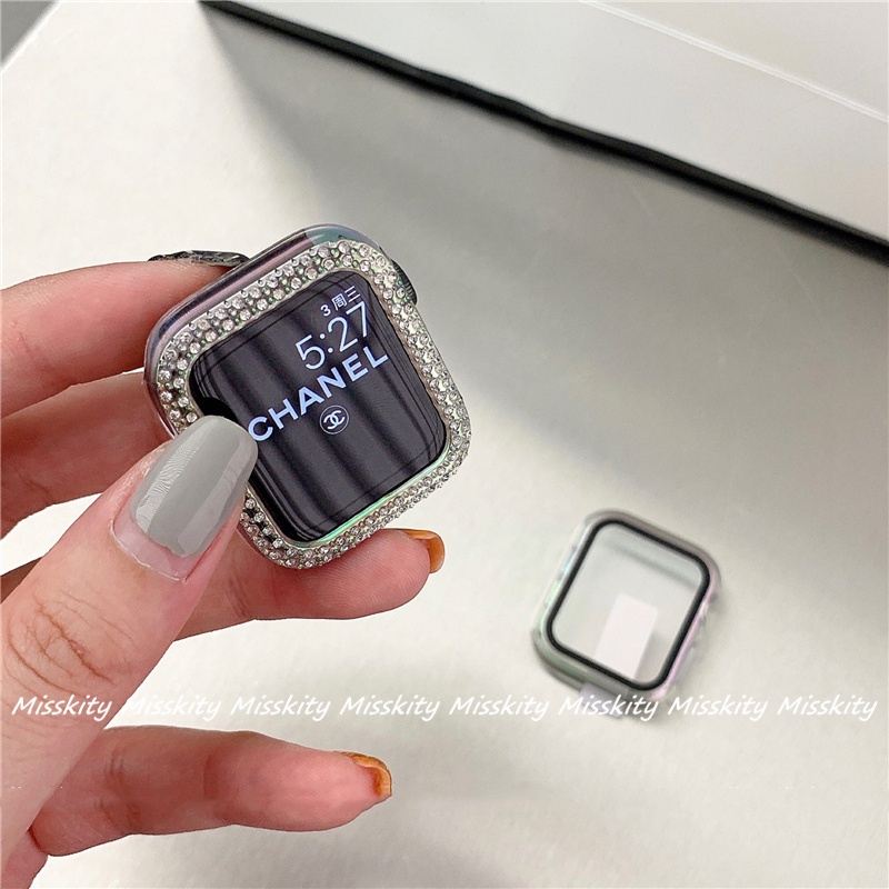Ốp Bảo Vệ Bằng Pc Cứng Nhiều Màu Sắc Cho Apple Watch Series 7 6 SE 5 4 45mm 41 40mm 44mm