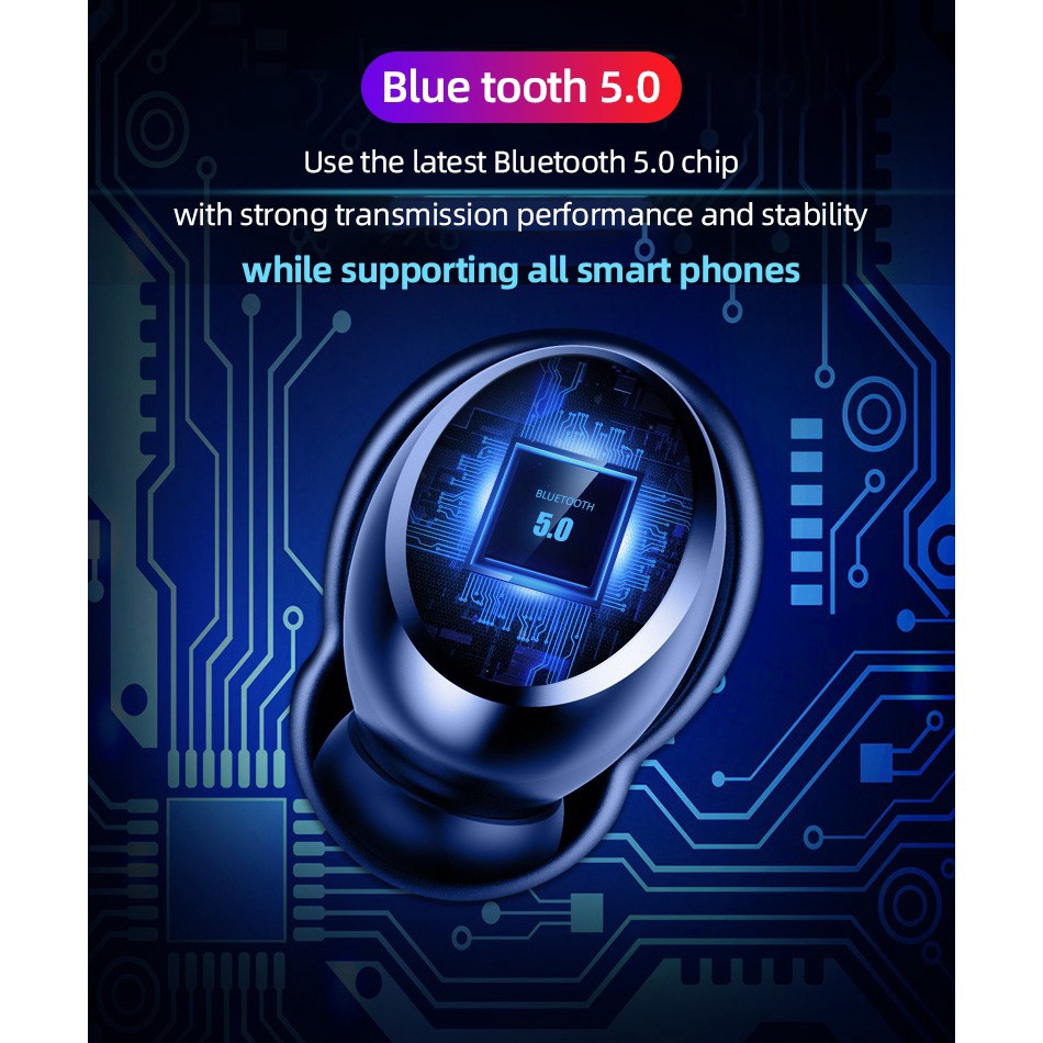 Tai Nghe Không Dây TWS Bluetooth5.0 M11-8 Âm Thanh Hifi IPX7 Chống Nước Kèm Sạc Dự Phòng 3300mah