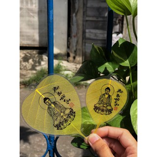 Combo 2 Lá Bồ Đề - Hình Đức Phật Thích Ca, Phát Bồ Đề Tâm (Cầu Bình An Và May Mắn Cho Gia Chủ) - Hàng Loại 1